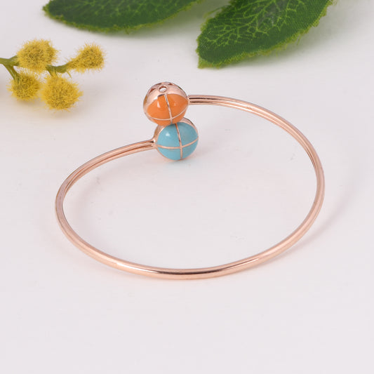 Creative Explorer Bracelet: Silver with Rose Gold Plating