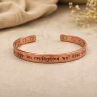 Gayatri Mantra Copper Bangle