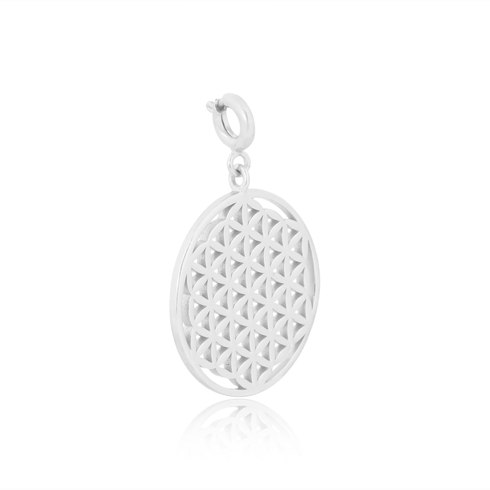 Flower of Life Charm - Silver