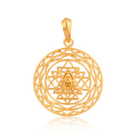 Shree Chakra Pendant (18kt Gold Micron)