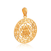 Shree Chakra Pendant (18kt Gold Micron)