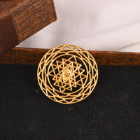 Shree Chakra Coin: 25mm (18kt Gold Micron)