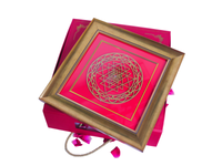 Shree Chakra Wall Hanging Decor (Wooden Frame)