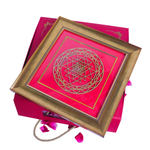 Shree Chakra Wall Hanging Decor (Wooden Frame)