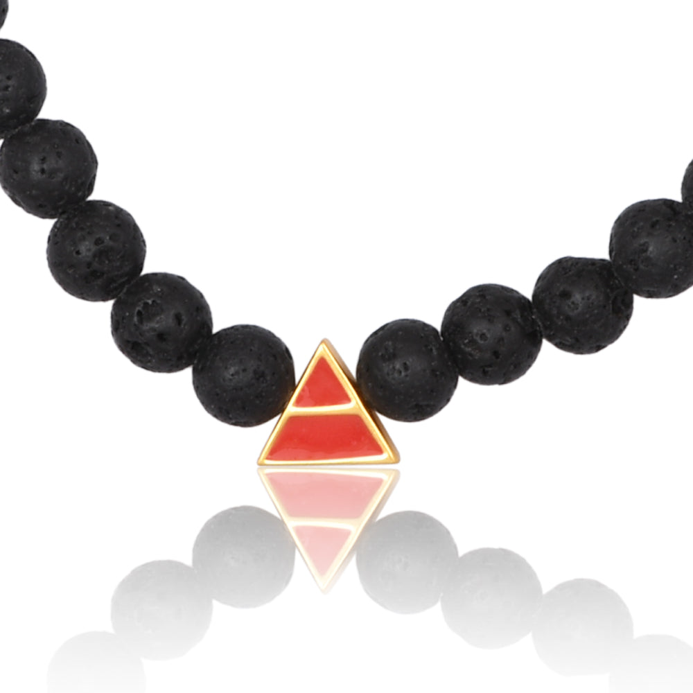 Lava Beads & Earth Element (Red )