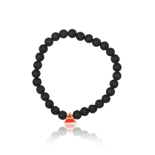 Lava Beads & Earth Element (Red )