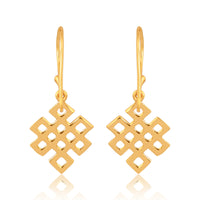Endless Knot Earrings (18kt Gold Micron)