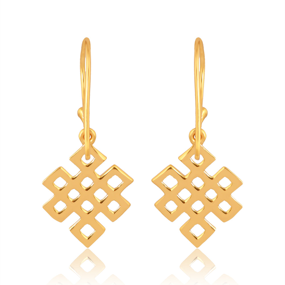 Endless Knot Earrings (18kt Gold Micron)