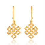 Endless Knot Earrings (18kt Gold Micron)