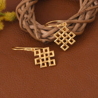 Endless Knot Earrings (18kt Gold Micron)