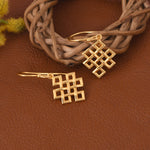 Endless Knot Earrings (18kt Gold Micron)