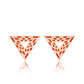 Sacred Geometry Earrings: Energy Generator Pattern Triangular - Red