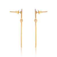 Triangular Energy Generator Earrings - Green