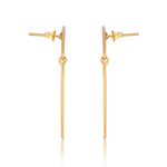 Triangular Energy Generator Earrings - Green