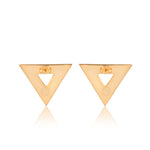 Triangular Energy Generator Earrings - Red