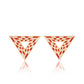 Triangular Energy Generator Earrings  Red