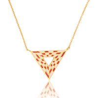 Triangular Energy Generator Pendant - Red