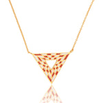 Triangular Energy Generator Pendant - Red