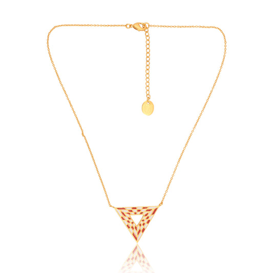 Triangular Energy Generator Pendant - Red