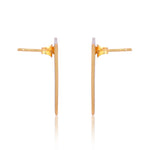 Triangular Energy Generator Earrings - Red