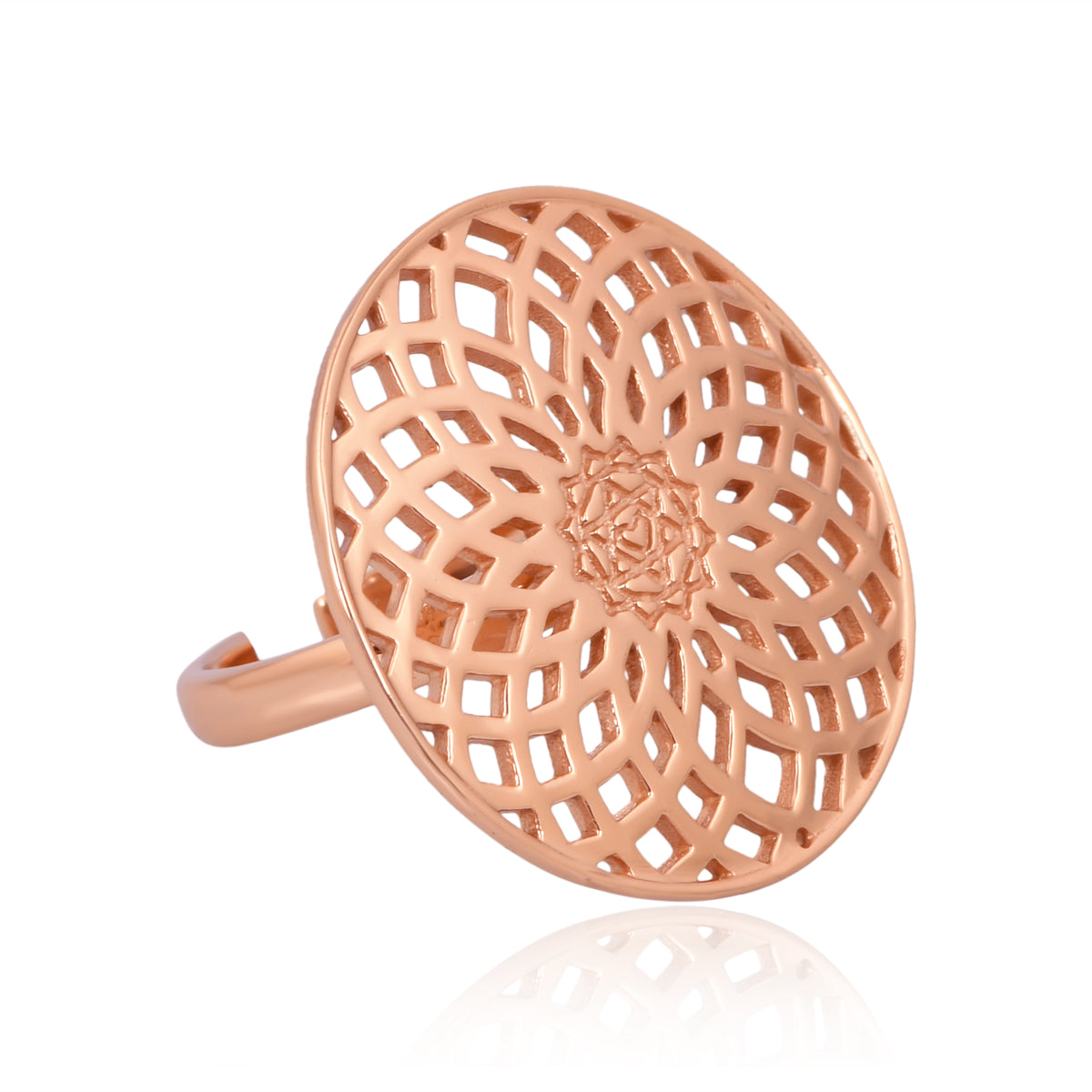 Energy Generator Ring: (92.5 Sterling Silver with Rose Gold Plating)