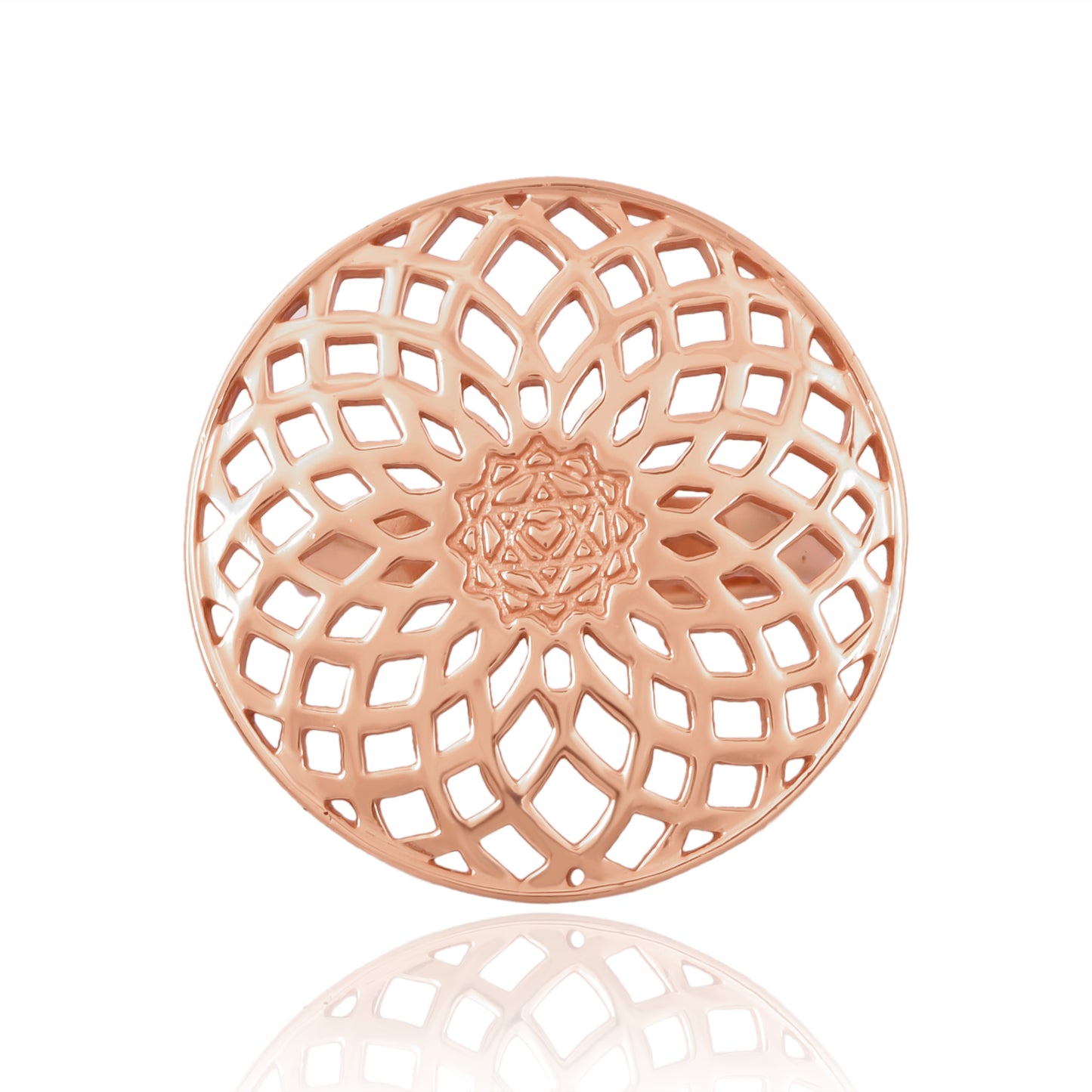 Energy Generator Ring  Silver with Rose Gold Plating