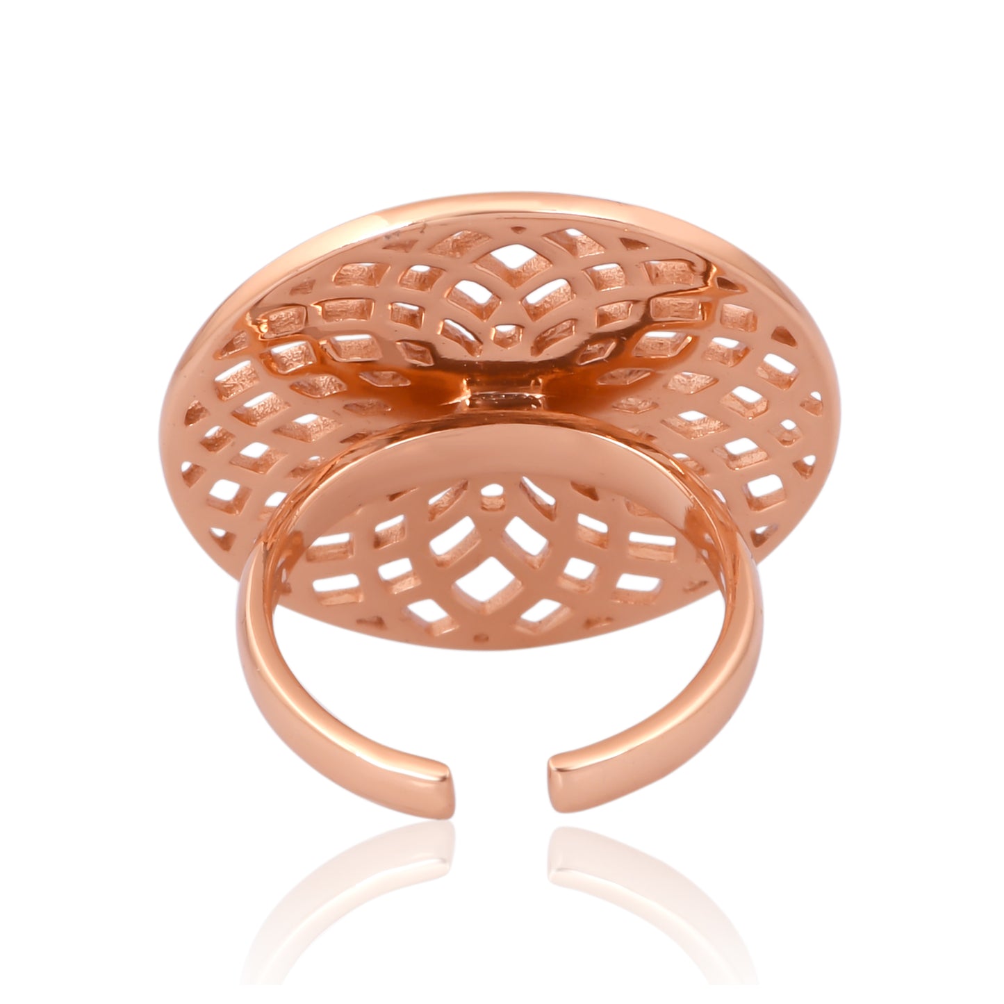 Energy Generator Ring  Silver with Rose Gold Plating