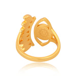 Evil Eye Protection Ring: Blue Enamelling (18kt Gold Micron)