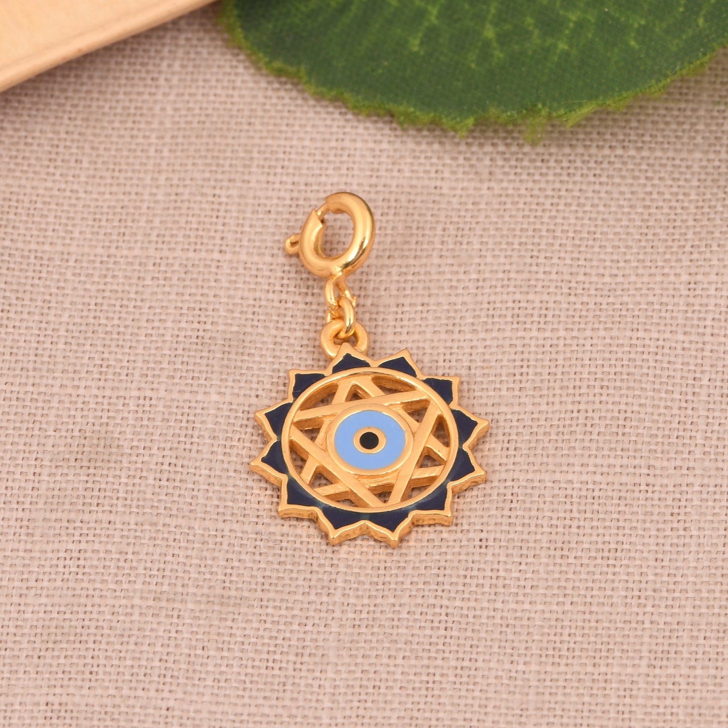 Evil Eye Protection Charm  Brass