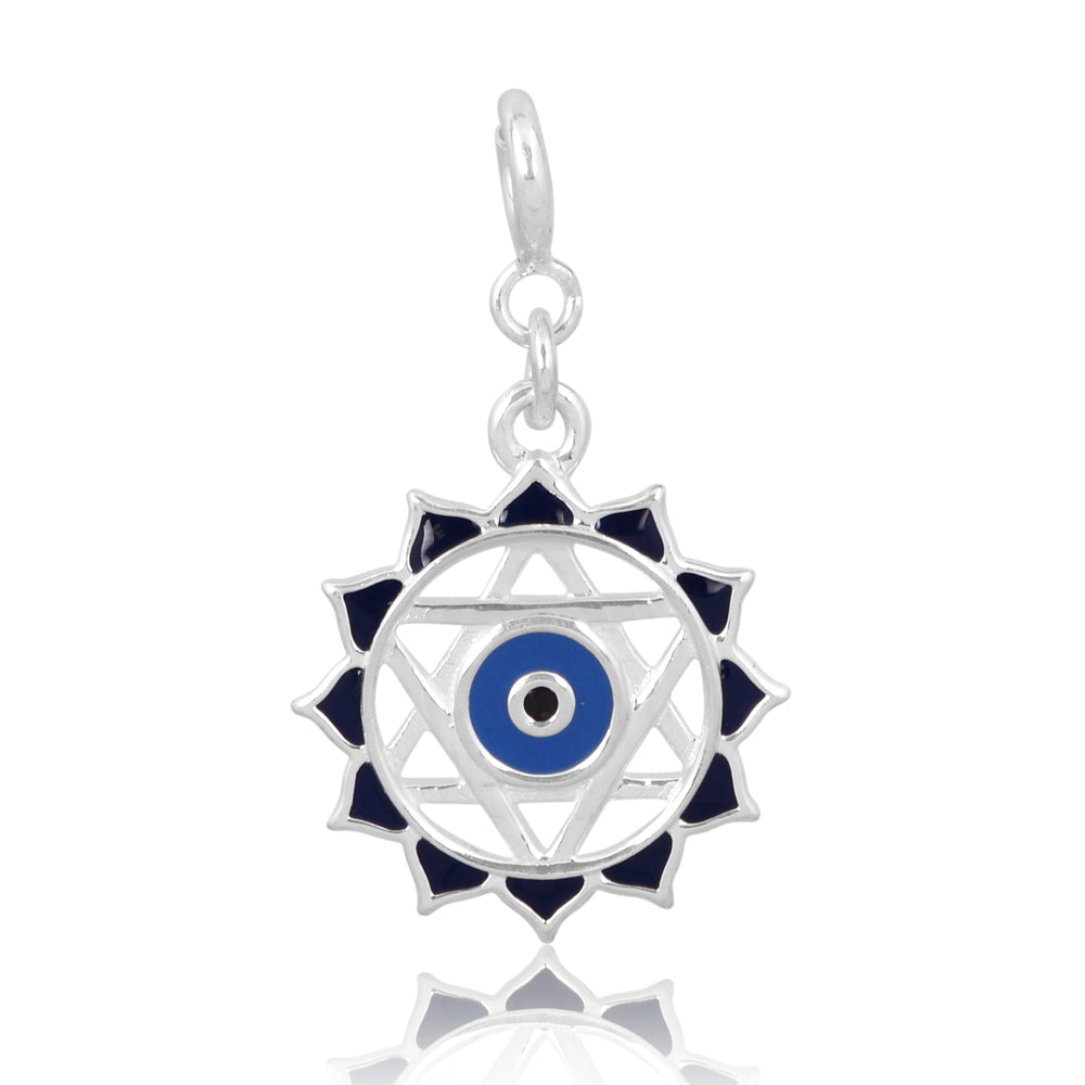 Evil Eye Protection Charm  Silver