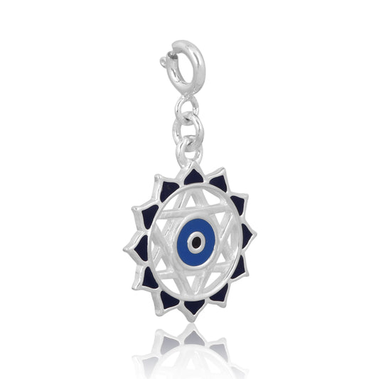 Evil Eye Protection Charm  Silver