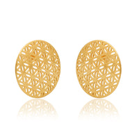 Flower of Life Earrings (18kt Gold Micron)
