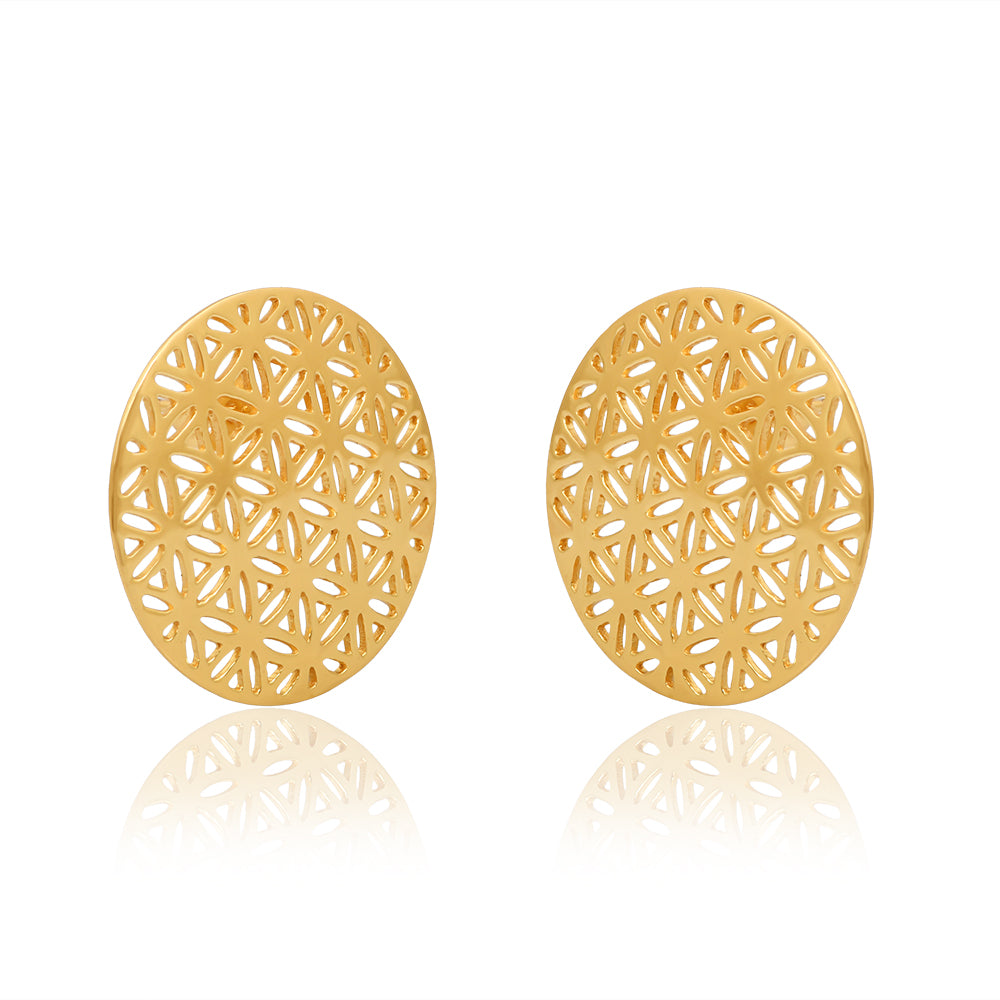 Flower of Life Earrings (18kt Gold Micron)