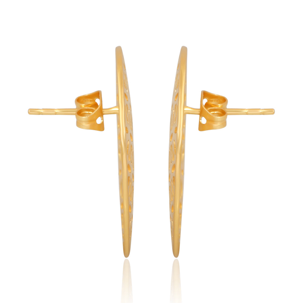 Flower of Life Earrings (18kt Gold Micron)
