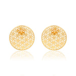 Flower of Life Earrings (18kt Gold Micron)