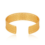 Flower Of Life Cuff Styled Bracelet (18kt Gold Micron)