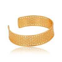 Flower Of Life Cuff Styled Bracelet (18kt Gold Micron)