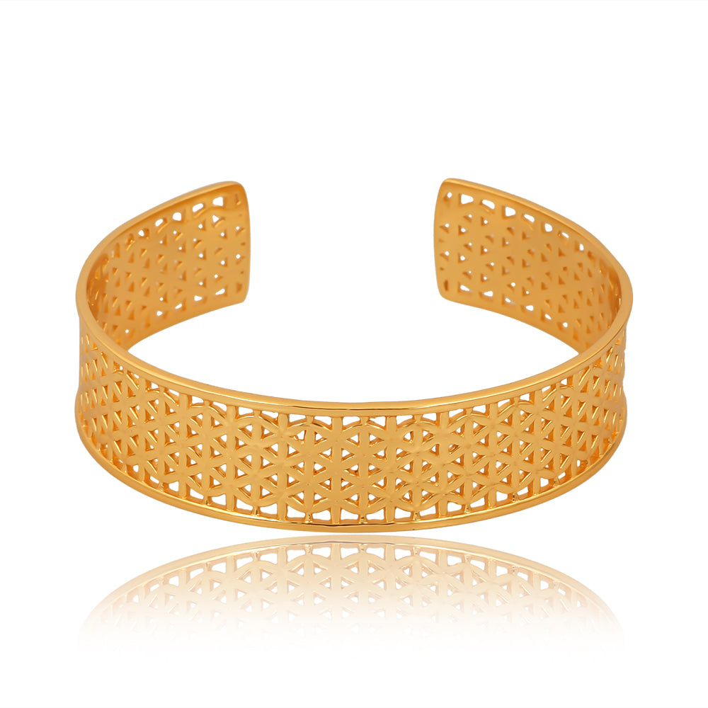 Flower Of Life Cuff Styled Bracelet