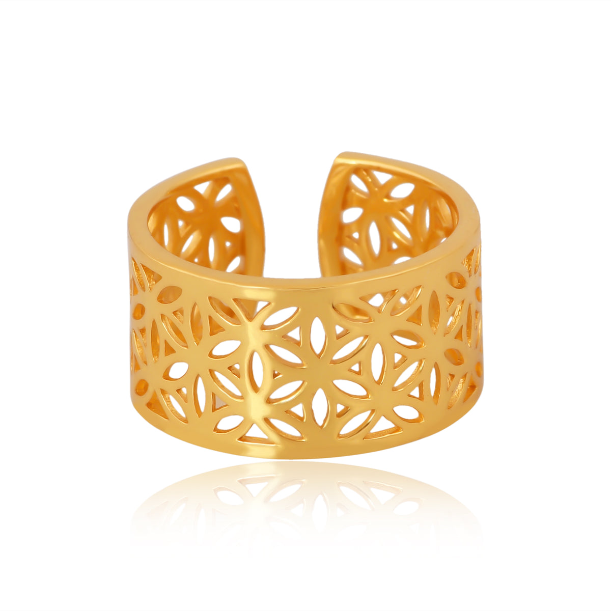 Flower of Life Band (18kt Gold Micron)
