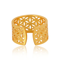 Flower of Life Band (18kt Gold Micron)