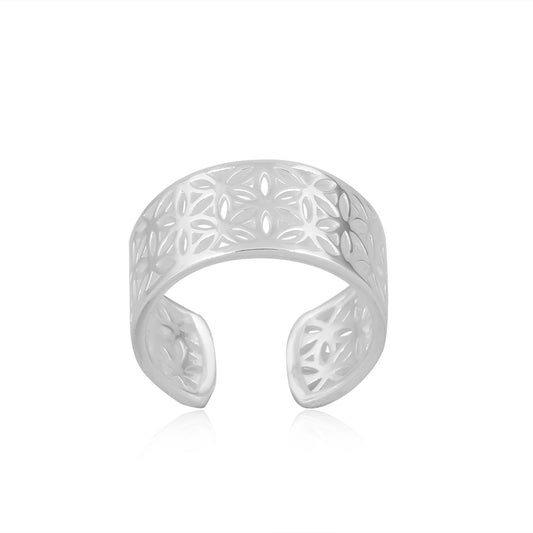 Flower of Life Band (92.5 Sterling Silver)