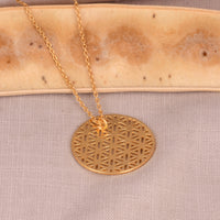 Flower of Life Pendant (18kt Gold Micron)