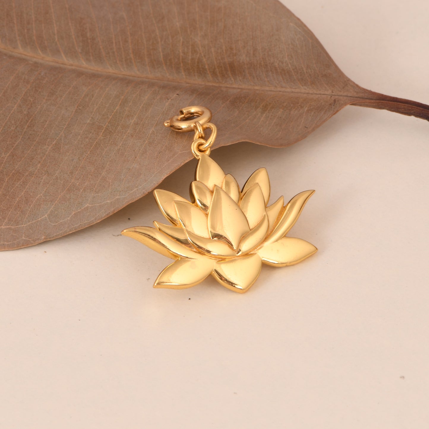 Auspicious Buddhist Charm: Golden Lotus