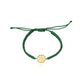 Green Twin Heart Chakra Bracelet with Green Cord