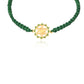 Green Twin Heart Chakra Bracelet with Green Cord