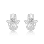 Hamsa Hand Earrings (92.5 Sterling Silver)