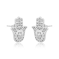 Hamsa Hand Earrings (92.5 Sterling Silver)