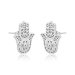 Hamsa Hand Earrings (92.5 Sterling Silver)