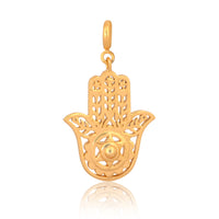 Hamsa Hand Protection Charm (18Kt Gold Micron)