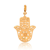 Hamsa Hand Protection Charm (18Kt Gold Micron)